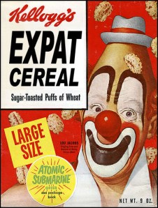 Graphic of Expat Cereal box