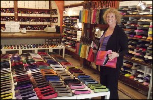 Louise in shoestore