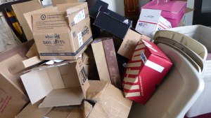 boxes in our living room