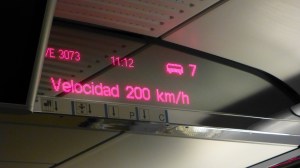 photo of the LGV speed indicator