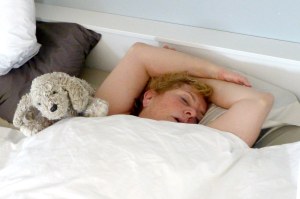 snapshot of Louise napping