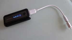 Photo of battery-based USB charger