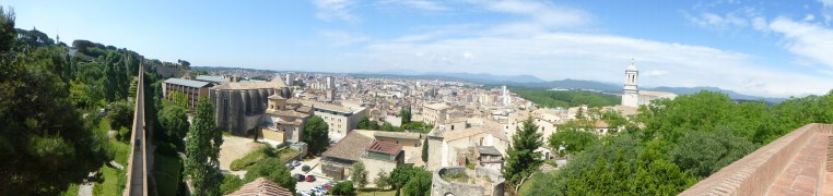 Pnorama of Girona taken from the wall.