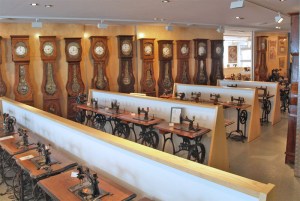 sewing machines and clocks