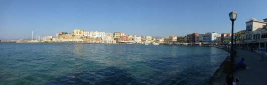 panorama of Chania harbor