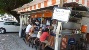 Taco stand in Emiliano Zapata