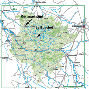 La Brenne (in green)